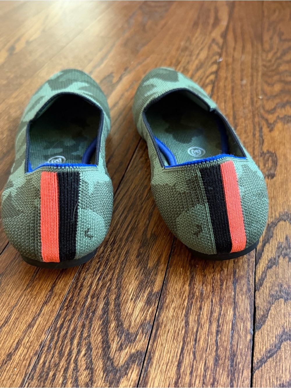 Rothy's Green Camouflage Knit Slip-Ons - Picture 3 of 4